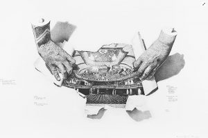 Teatro, dibujo de Emmanuel Lafont