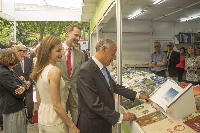 SS.MM. los Reyes y el presidente de Portugal