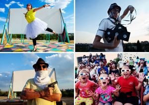 Momentos de celebración del proyecto Cinema Usera, en Pradolongo, barrio de Usera (Todo por la Praxis, LaZonaKubik Fabrik, Espacio Oculto Madrid, Asociación Zofío)._preview