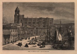 _Málaga la catedral y el puerto_. Gustave Doré