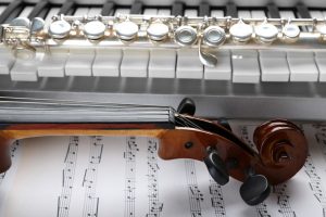 Musical instruments close up